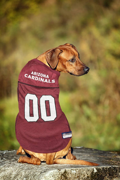 NFL Arizona Cardinals Dog Jersey, Size: Large. Best Football Jersey Costume for Dogs & Cats. Licensed Jersey Shirt